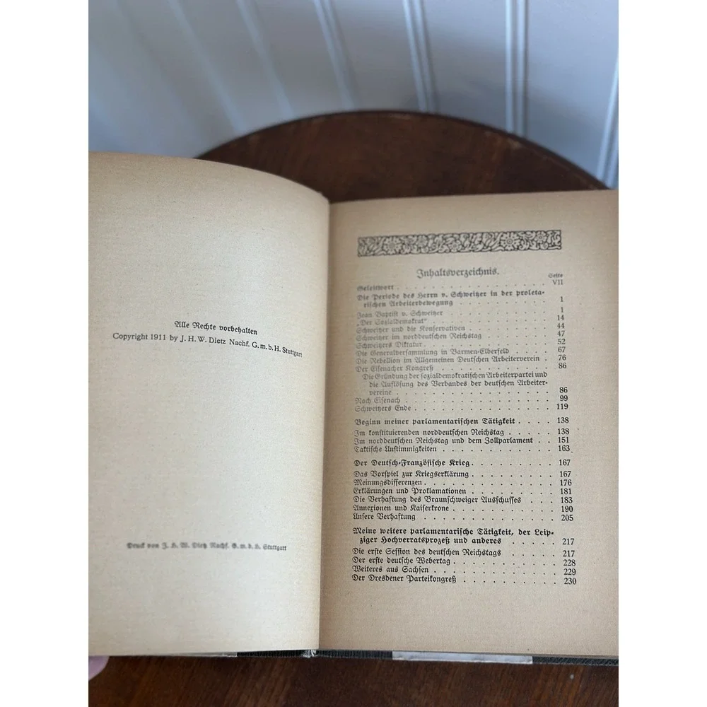 1911 August Bebel Aus Meinem Leben Zweiter Teil Antique German Book Dietz